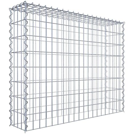 Gabiondeco - Gabion - Element de prolongation en hauteur 100 cm x 80 cm x 20 cm (L x H x P). maille 5 x 10 cm. Spirale. Attention : il manque une grille - Made in Ger...