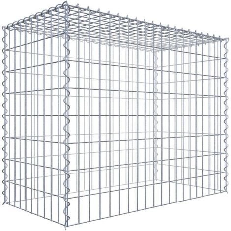 Gabiondeco - Gabion - Element de prolongation en hauteur 100 cm x 80 cm x 50 cm (L x H x P). maille 5 x 10 cm. Spirale. Attention : il manque une grille - Made in Ger...