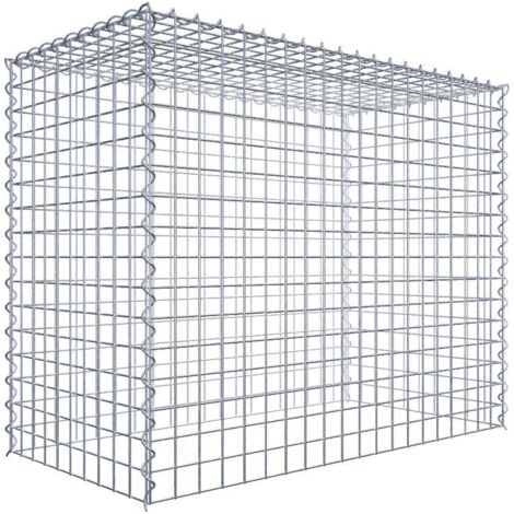 Gabiondeco - Gabion - Element de prolongation en hauteur 100 cm x 80 cm x 50 cm (L x H x P). maille 5 x 5 cm. Spirale. Attention : il manque une grille - Made in Germany