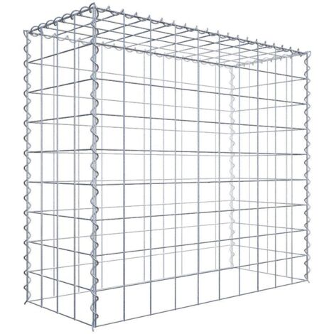 Gabiondeco - Gabion - Element de prolongation en hauteur 100 cm x 90 cm x 40 cm (L x H x P). maille 10 x 10 cm. Spirale. Attention : il manque une grille - Made in Ge...