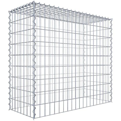 Gabiondeco - Gabion - Element de prolongation en hauteur 100 cm x 90 cm x 40 cm (L x H x P). maille 5 x 10 cm. Spirale. Attention : il manque une grille - Made in Ger...