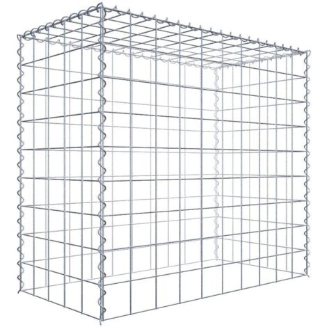 Gabiondeco - Gabion - Element de prolongation en hauteur 100 cm x 90 cm x 50 cm (L x H x P). maille 10 x 10 cm. Spirale. Attention : il manque une grille - Made in Ge...
