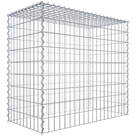 Gabiondeco - Gabion - Element de prolongation en hauteur 100 cm x 90 cm x 50 cm (L x H x P). maille 5 x 10 cm. Spirale. Attention : il manque une grille - Made in Ger...