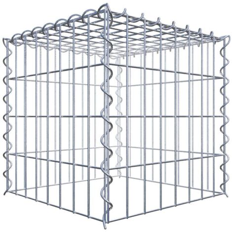 Gabiondeco - Gabion - Element de prolongation en hauteur 40 cm x 40 cm x 40 cm (L x H x P). maille 5 x 10 cm. Spirale. Attention : il manque une grille - Made in Germany
