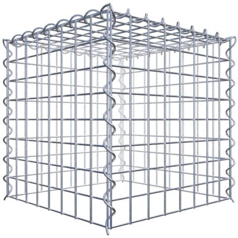Gabiondeco - Gabion - Element de prolongation en hauteur 40 cm x 40 cm x 40 cm (L x H x P). maille 5 x 5 cm. Spirale. Attention : il manque une grille - Made in Germany