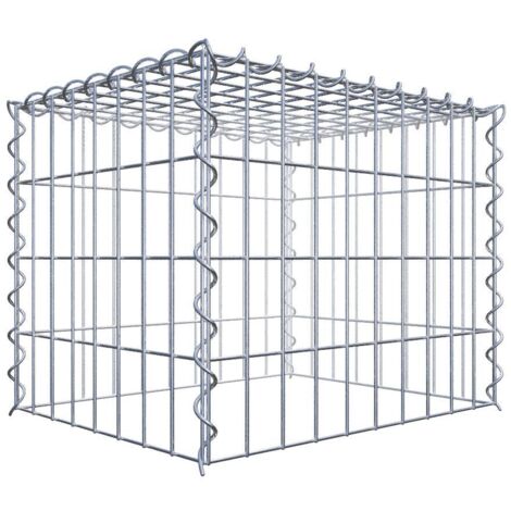 Gabiondeco - Gabion - Element de prolongation en hauteur 50 cm x 40 cm x 40 cm (L x H x P). maille 5 x 10 cm. Spirale. Attention : il manque une grille - Made in Germany