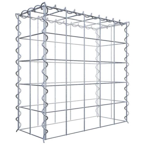 Gabiondeco - Gabion - Element de prolongation en hauteur 50 cm x 50 cm x 20 cm (L x H x P). maille 10 x 10 cm. Spirale. Attention : il manque une grille - Made in Ger...