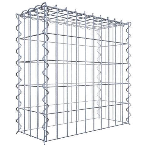 Gabiondeco - Gabion - Element de prolongation en hauteur 50 cm x 50 cm x 20 cm (L x H x P). maille 5 x 10 cm. Spirale. Attention : il manque une grille - Made in Germany