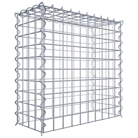 Gabiondeco - Gabion - Element de prolongation en hauteur 50 cm x 50 cm x 20 cm (L x H x P). maille 5 x 5 cm. Spirale. Attention : il manque une grille - Made in Germany