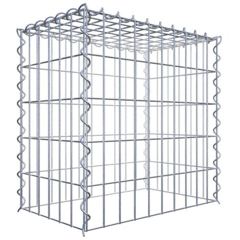 Gabiondeco - Gabion - Element de prolongation en hauteur 50 cm x 50 cm x 30 cm (L x H x P). maille 5 x 10 cm. Spirale. Attention : il manque une grille - Made in Germany