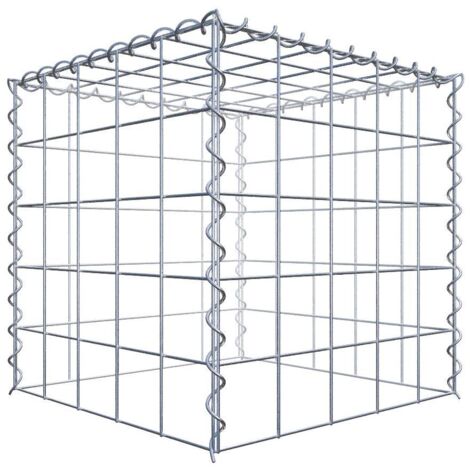Gabiondeco - Gabion - Element de prolongation en hauteur 50 cm x 50 cm x 50 cm (L x H x P). maille 10 x 10 cm. Spirale. Attention : il manque une grille - Made in Ger...