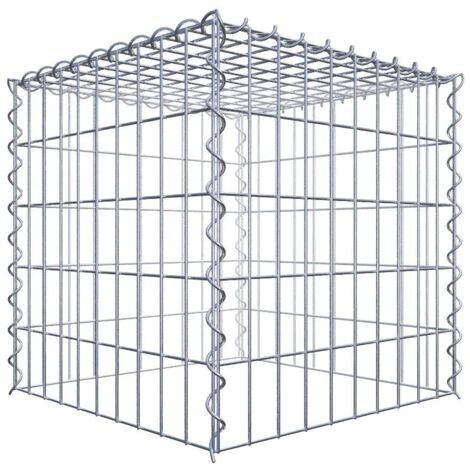 Gabiondeco - Gabion - Element de prolongation en hauteur 50 cm x 50 cm x 50 cm (L x H x P). maille 5 x 10 cm. Spirale. Attention : il manque une grille - Made in Germany