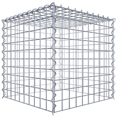 Gabiondeco - Gabion - Element de prolongation en hauteur 50 cm x 50 cm x 50 cm (L x H x P). maille 5 x 5 cm. Spirale. Attention : il manque une grille - Made in Germany