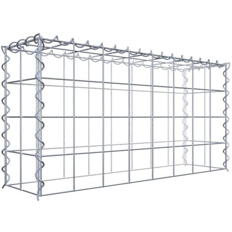 Gabiondeco - Gabion - Element de prolongation en hauteur 80 cm x 40 cm x 20 cm (L x H x P). maille 10 x 10 cm. Spirale. Attention : il manque une grille - Made in Ger...
