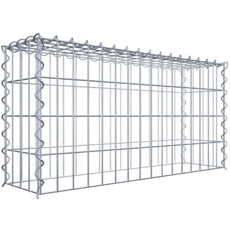 Gabiondeco - Gabion - Element de prolongation en hauteur 80 cm x 40 cm x 20 cm (L x H x P). maille 5 x 10 cm. Spirale. Attention : il manque une grille - Made in Germany