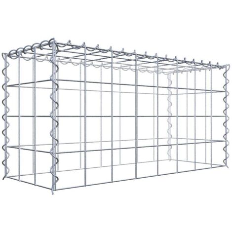 Gabiondeco - Gabion - Element de prolongation en hauteur 80 cm x 40 cm x 30 cm (L x H x P). maille 10 x 10 cm. Spirale. Attention : il manque une grille - Made in Ger...