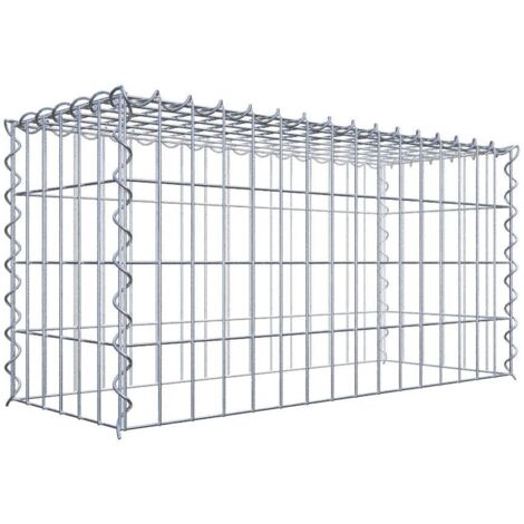 Gabiondeco - Gabion - Element de prolongation en hauteur 80 cm x 40 cm x 30 cm (L x H x P). maille 5 x 10 cm. Spirale. Attention : il manque une grille - Made in Germany