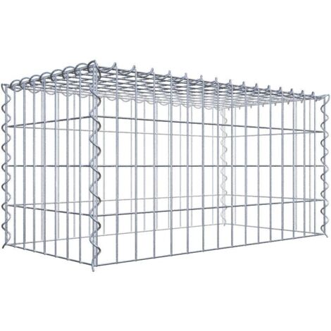Gabiondeco - Gabion - Element de prolongation en hauteur 80 cm x 40 cm x 40 cm (L x H x P). maille 5 x 10 cm. Spirale. Attention : il manque une grille - Made in Germany