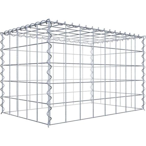 Gabiondeco - Gabion - Element de prolongation en hauteur 80 cm x 50 cm x 50 cm (L x H x P). maille 10 x 10 cm. Spirale. Attention : il manque une grille - Made in Ger...