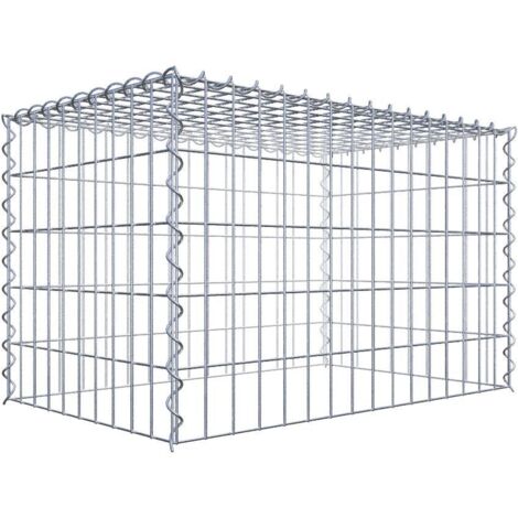 Gabiondeco - Gabion - Element de prolongation en hauteur 80 cm x 50 cm x 50 cm (L x H x P). maille 5 x 10 cm. Spirale. Attention : il manque une grille - Made in Germany