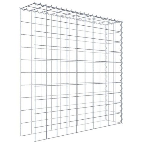 Gabiondeco - Gabion - Element de prolongation en hauteur et en longueur 100 cm x 100 cm x 20 cm (L x H x P). maille 10 x 10 cm. Spirale. Attention  il manque deux gr...