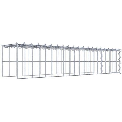 Gabiondeco - Gabion - Element de prolongation en hauteur et en longueur 100 cm x 20 cm x 20 cm (L x H x P). maille 5 x 10 cm. Spirale. Attention  il manque deux gril...