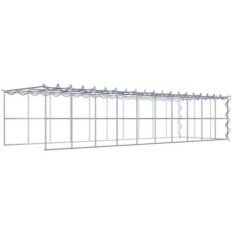 Gabiondeco - Gabion - Element de prolongation en hauteur et en longueur 100 cm x 20 cm x 30 cm (L x H x P). maille 10 x 10 cm. Spirale. Attention  il manque deux gri...