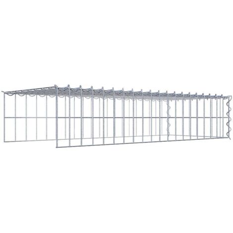 Gabiondeco - Gabion - Element de prolongation en hauteur et en longueur 100 cm x 20 cm x 40 cm (L x H x P). maille 5 x 10 cm. Spirale. Attention  il manque deux gril...