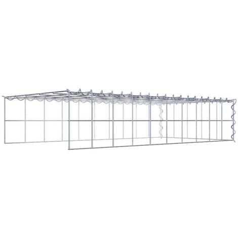 Gabiondeco - Gabion - Element de prolongation en hauteur et en longueur 100 cm x 20 cm x 50 cm (L x H x P). maille 10 x 10 cm. Spirale. Attention  il manque deux gri...