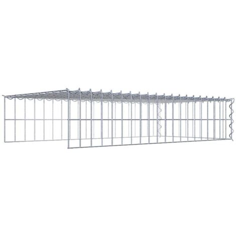 Gabiondeco - Gabion - Element de prolongation en hauteur et en longueur 100 cm x 20 cm x 50 cm (L x H x P). maille 5 x 10 cm. Spirale. Attention  il manque deux gril...