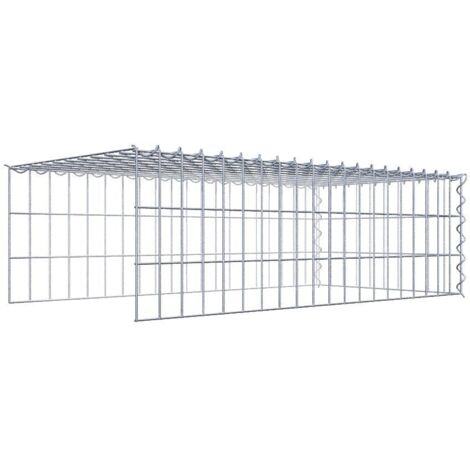 Gabiondeco - Gabion - Element de prolongation en hauteur et en longueur 100 cm x 30 cm x 50 cm (L x H x P). maille 5 x 10 cm. Spirale. Attention  il manque deux gril...