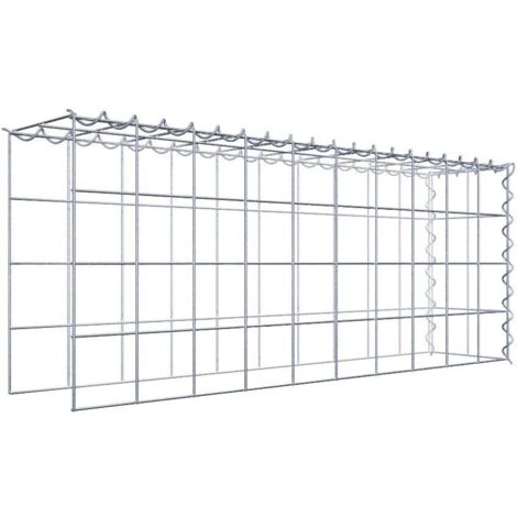 Gabiondeco - Gabion - Element de prolongation en hauteur et en longueur 100 cm x 40 cm x 20 cm (L x H x P). maille 10 x 10 cm. Spirale. Attention  il manque deux gri...