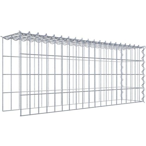 Gabiondeco - Gabion - Element de prolongation en hauteur et en longueur 100 cm x 40 cm x 20 cm (L x H x P). maille 5 x 10 cm. Spirale. Attention  il manque deux gril...
