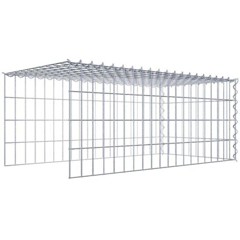 Gabiondeco - Gabion - Element de prolongation en hauteur et en longueur 100 cm x 40 cm x 50 cm (L x H x P). maille 5 x 10 cm. Spirale. Attention il manque deux gril...