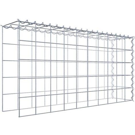 Gabiondeco - Gabion - Element de prolongation en hauteur et en longueur 100 cm x 50 cm x 20 cm (L x H x P). maille 10 x 10 cm. Spirale. Attention  il manque deux gri...