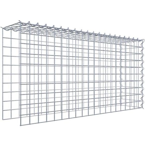 Gabiondeco - Gabion - Element de prolongation en hauteur et en longueur 100 cm x 50 cm x 20 cm (L x H x P). maille 5 x 5 cm. Spirale. Attention  il manque deux grill...
