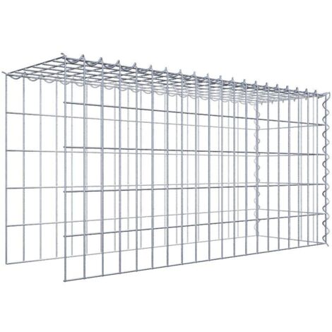 Gabiondeco - Gabion - Element de prolongation en hauteur et en longueur 100 cm x 50 cm x 30 cm (L x H x P). maille 5 x 10 cm. Spirale. Attention  il manque deux gril...