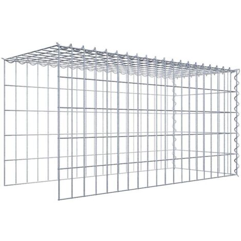 Gabiondeco - Gabion - Element de prolongation en hauteur et en longueur 100 cm x 50 cm x 40 cm (L x H x P). maille 5 x 10 cm. Spirale. Attention  il manque deux gril...
