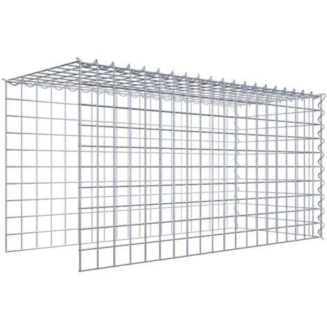 Gabiondeco - Gabion - Element de prolongation en hauteur et en longueur 100 cm x 50 cm x 40 cm (L x H x P). maille 5 x 5 cm. Spirale. Attention il manque deux grill...