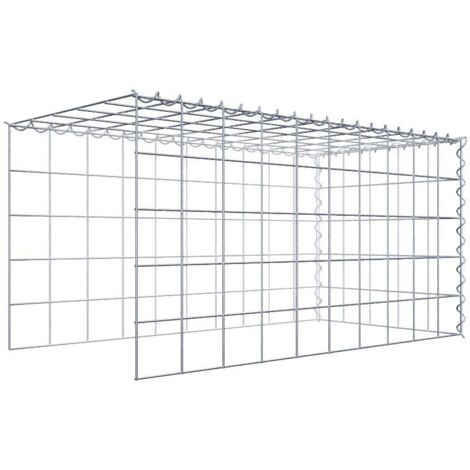 Gabiondeco - Gabion - Element de prolongation en hauteur et en longueur 100 cm x 50 cm x 50 cm (L x H x P). maille 10 x 10 cm. Spirale. Attention il manque deux gri...