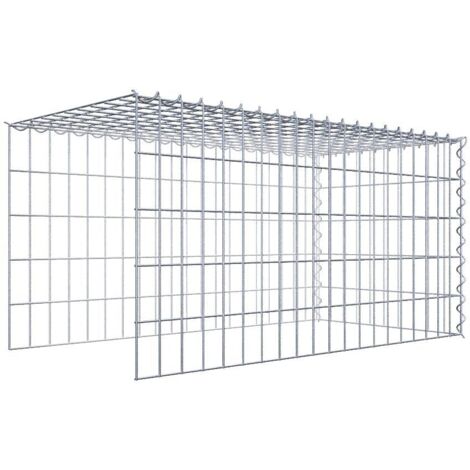 Gabiondeco - Gabion - Element de prolongation en hauteur et en longueur 100 cm x 50 cm x 50 cm (L x H x P). maille 5 x 10 cm. Spirale. Attention  il manque deux gril...
