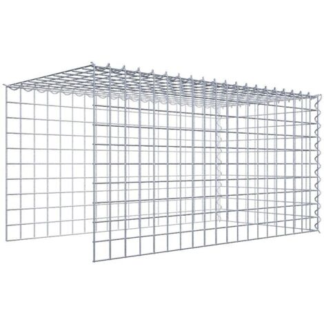 Gabiondeco - Gabion - Element de prolongation en hauteur et en longueur 100 cm x 50 cm x 50 cm (L x H x P). maille 5 x 5 cm. Spirale. Attention il manque deux grill...
