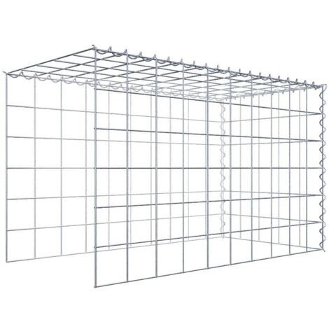 Gabiondeco - Gabion - Element de prolongation en hauteur et en longueur 100 cm x 60 cm x 50 cm (L x H x P). maille 10 x 10 cm. Spirale. Attention  il manque deux gri...