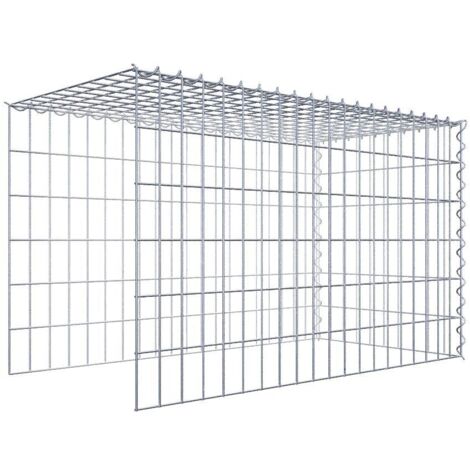 Gabiondeco - Gabion - Element de prolongation en hauteur et en longueur 100 cm x 60 cm x 50 cm (L x H x P). maille 5 x 10 cm. Spirale. Attention  il manque deux gril...