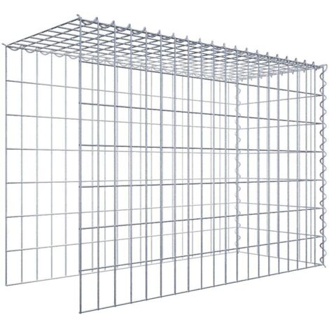 Gabiondeco - Gabion - Element de prolongation en hauteur et en longueur 100 cm x 70 cm x 40 cm (L x H x P). maille 5 x 10 cm. Spirale. Attention  il manque deux gril...