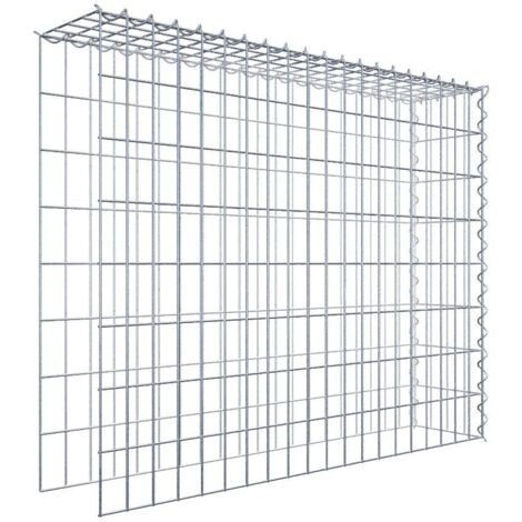 Gabiondeco - Gabion - Element de prolongation en hauteur et en longueur 100 cm x 80 cm x 20 cm (L x H x P). maille 5 x 10 cm. Spirale. Attention  il manque deux gril...