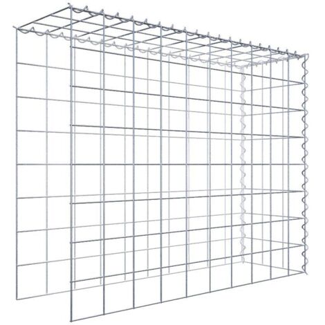 Gabiondeco - Gabion - Element de prolongation en hauteur et en longueur 100 cm x 80 cm x 30 cm (L x H x P). maille 10 x 10 cm. Spirale. Attention  il manque deux gri...