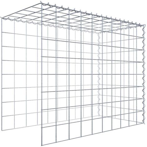 Gabiondeco - Gabion - Element de prolongation en hauteur et en longueur 100 cm x 80 cm x 50 cm (L x H x P). maille 10 x 10 cm. Spirale. Attention  il manque deux gri...