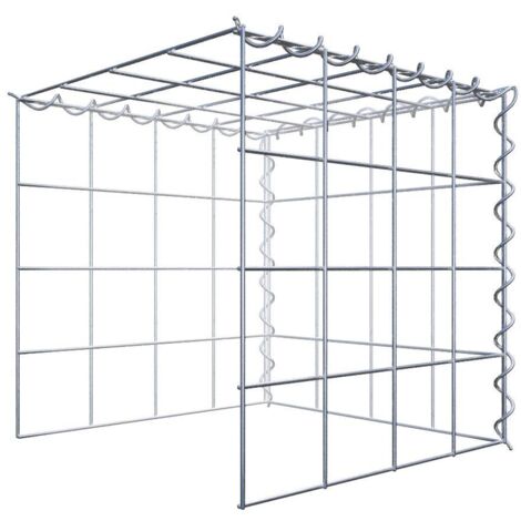Gabiondeco - Gabion - Element de prolongation en hauteur et en longueur 40 cm x 40 cm x 40 cm (L x H x P). maille 10 x 10 cm. Spirale. Attention  il manque deux gril...