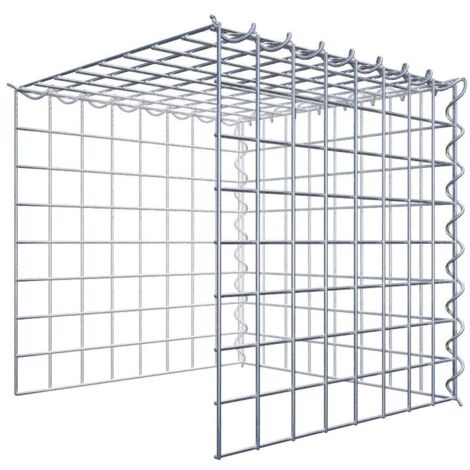 Gabiondeco - Gabion - Element de prolongation en hauteur et en longueur 40 cm x 40 cm x 40 cm (L x H x P). maille 5 x 5 cm. Spirale. Attention  il manque deux grille...